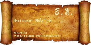 Beiszer Márk névjegykártya