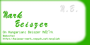 mark beiszer business card